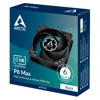 Arctic P8 Max Black 1x