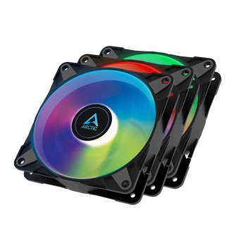 Arctic P12 PWM PST A-RGB (Black, 3 pack)
