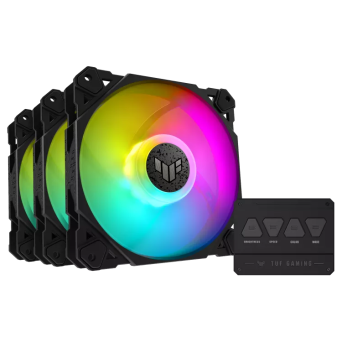 ASUS TUF Gaming TF120 ARGB (3-pack, Controller, Black)