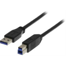 Deltaco USB3-120S USB 3.0 USB-A USB-B 2m Svart