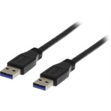 Deltaco USB3-210S USB 3.0 USB-A 1m Svart