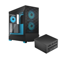 Fractal Design Pop Air RGB Cyan Core TG Clear Tint + Ion Gold 850W