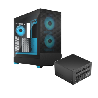 Fractal Design Pop Air RGB Cyan Core TG Clear Tint + Ion Gold 850W