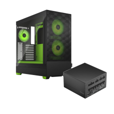 Fractal Design Pop Air RGB Green Core TG Clear Tint + Ion Gold 550W