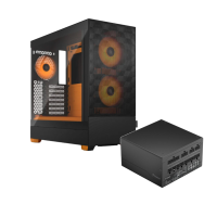 Fractal Design Pop Air RGB Orange Core TG Clear Tint + Ion Gold 550W