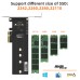Maiwo KT016L M.2 NVMe til PCIe adapterkort